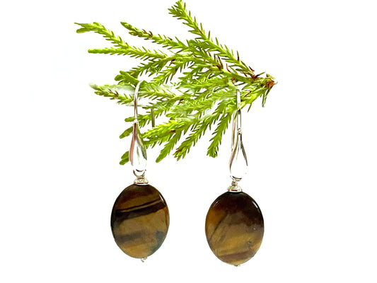 Arete Lagrima Ojo de Tigre