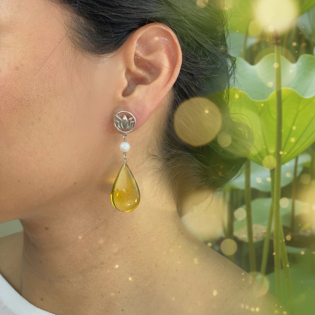 ARETE LOTTO ALMENDRA PERLA