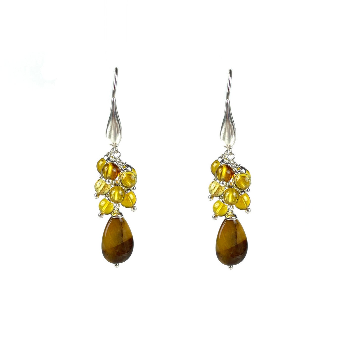 Aretes Ojo de Tigre Esferitas