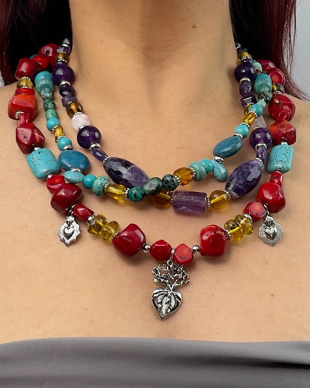 COLLAR TRIPLE CORAZÓN