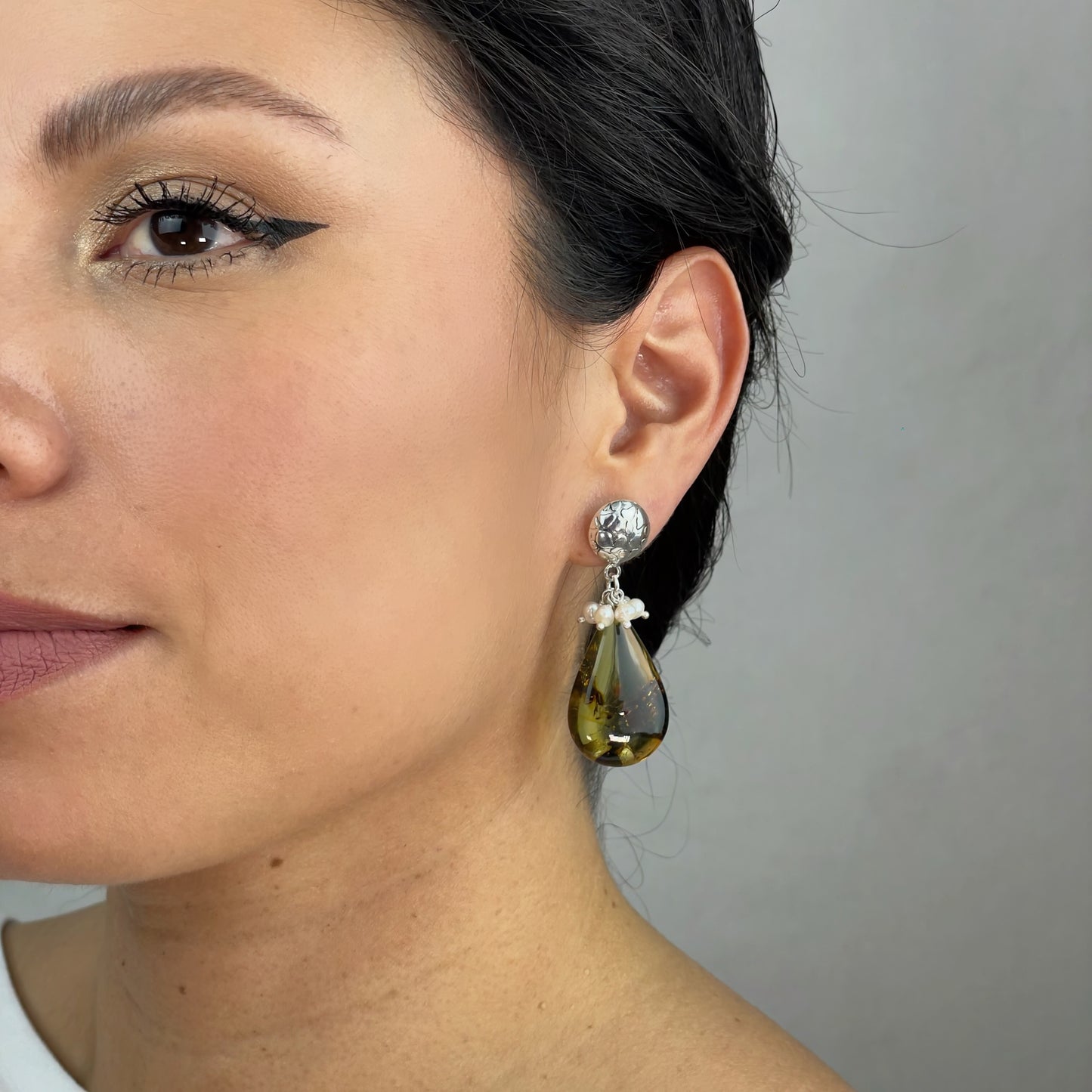 ARETE GLOBO ALMENDRA 6 PERLAS