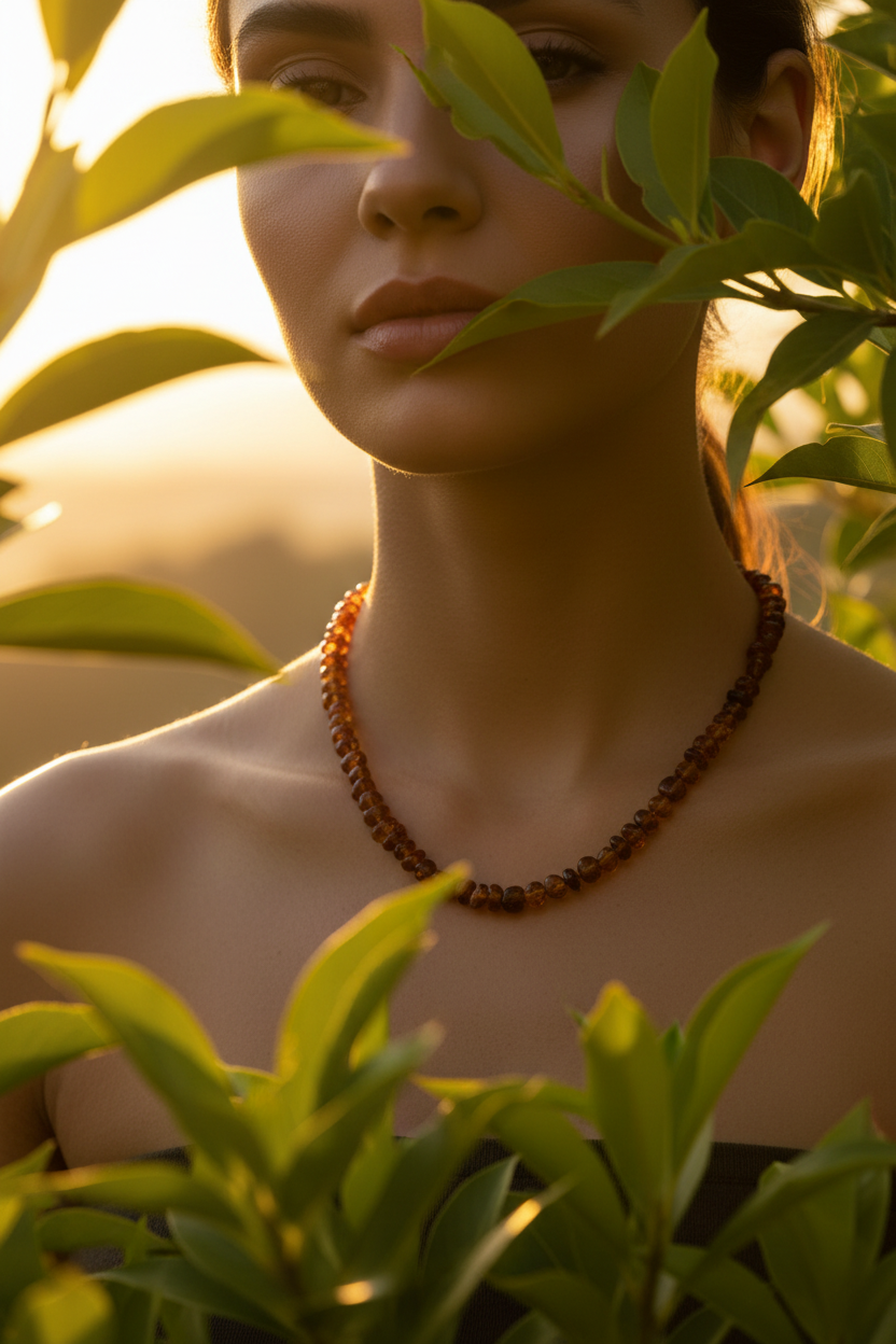COLLAR CHIP AMBAR ANUDADO