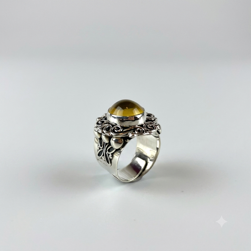 ANILLO BARROCO AMBAR CIRCULAR