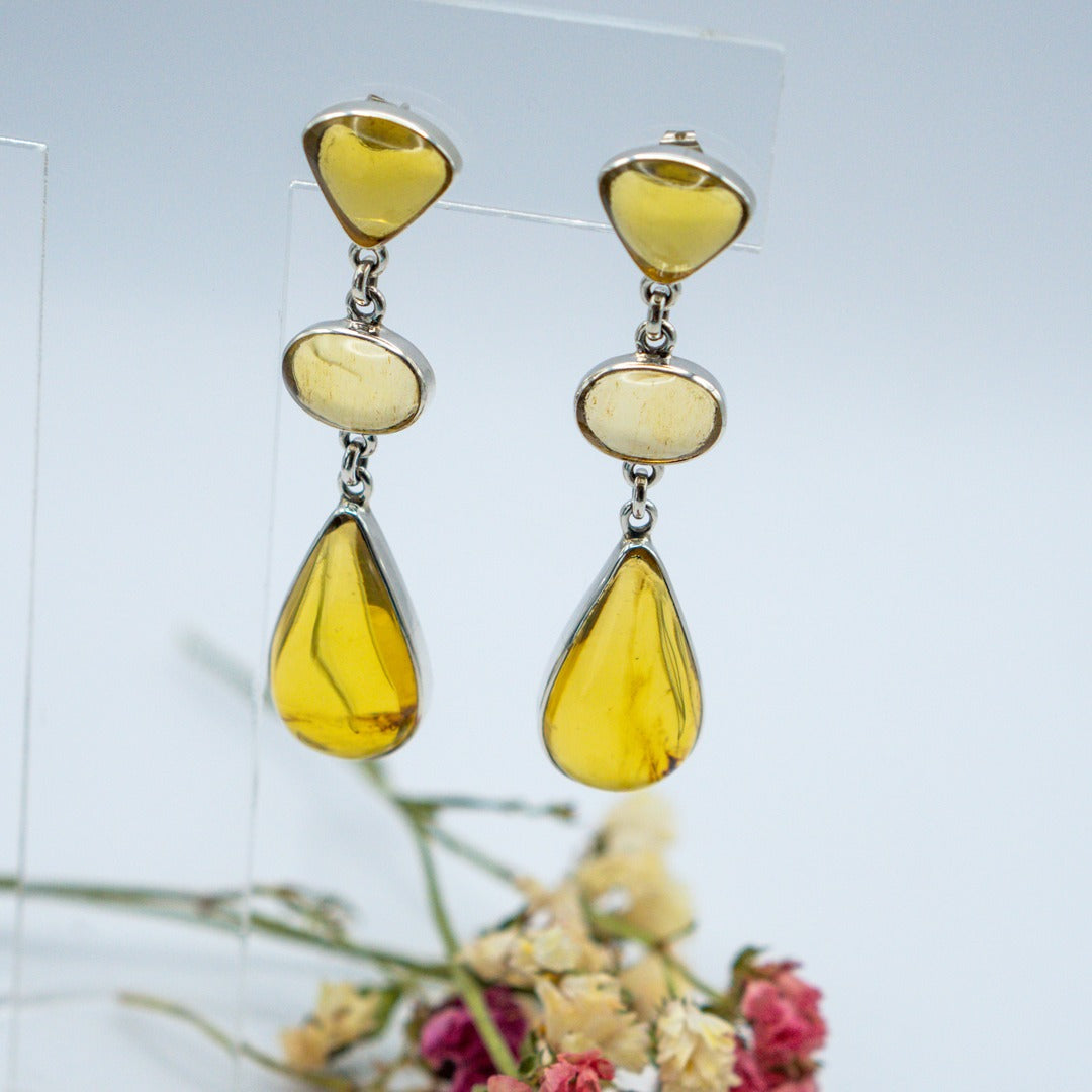 Arete Abanico Amarillo