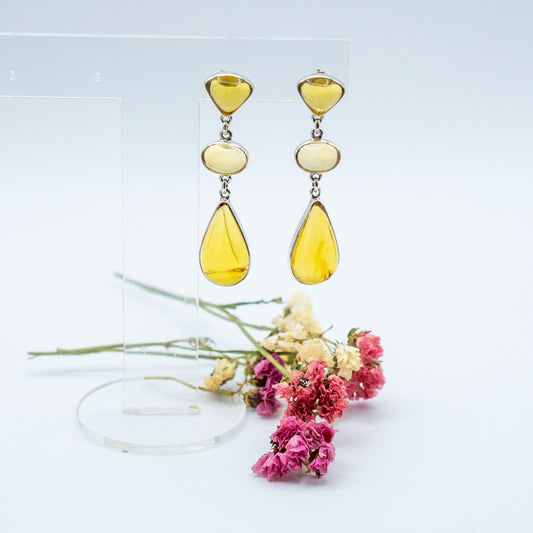 Arete Abanico Amarillo