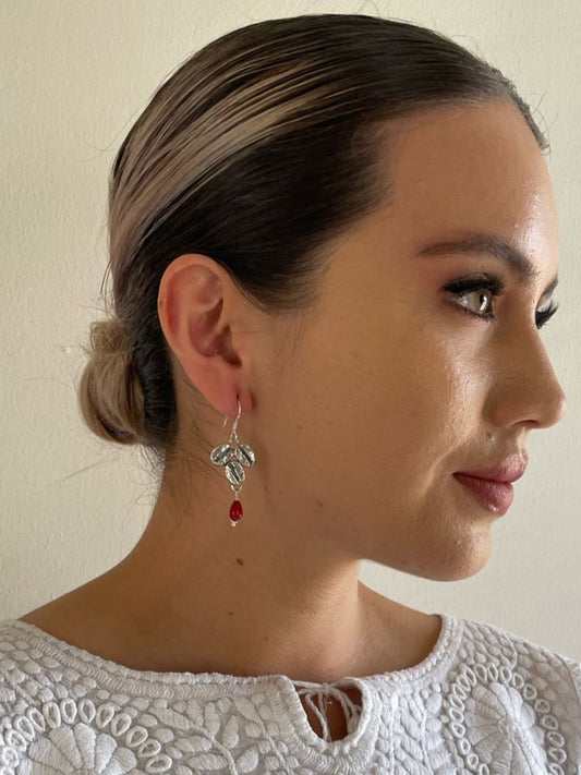 Arete 3 granos Cafe Cristal