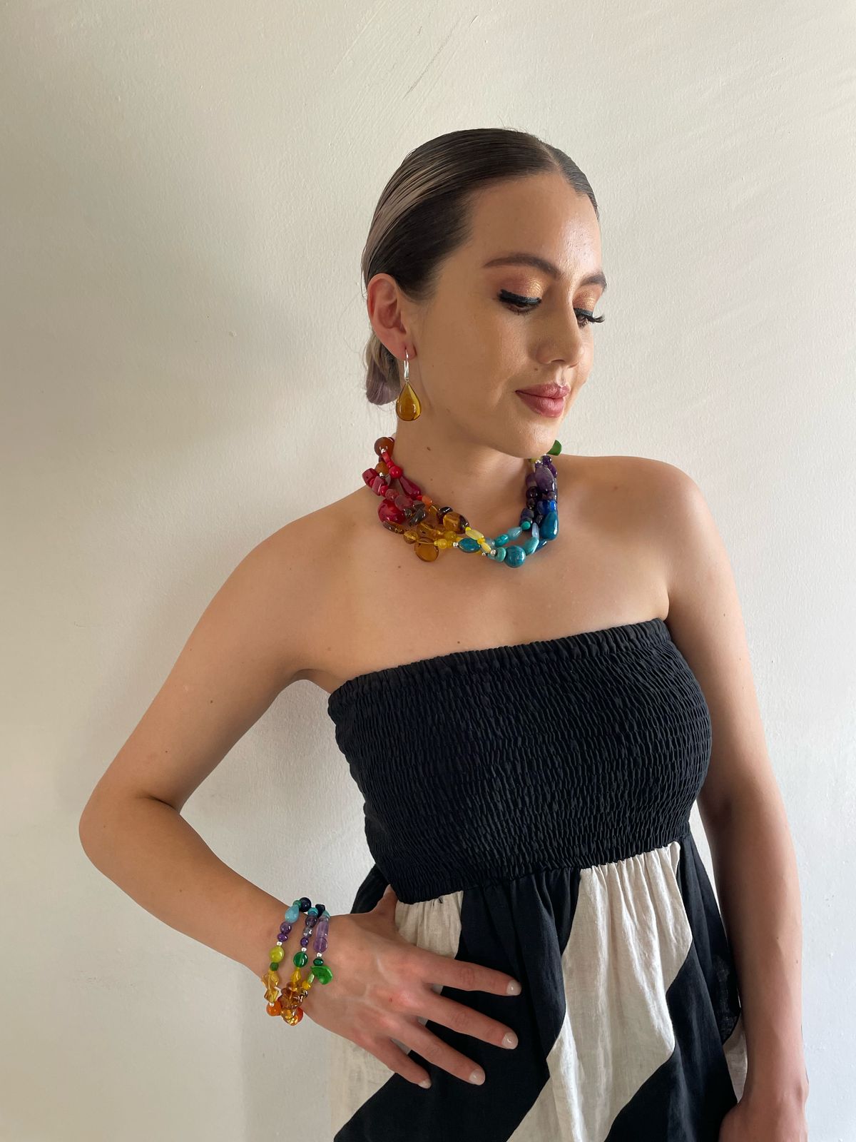 Collar Confeti Triple Broche
