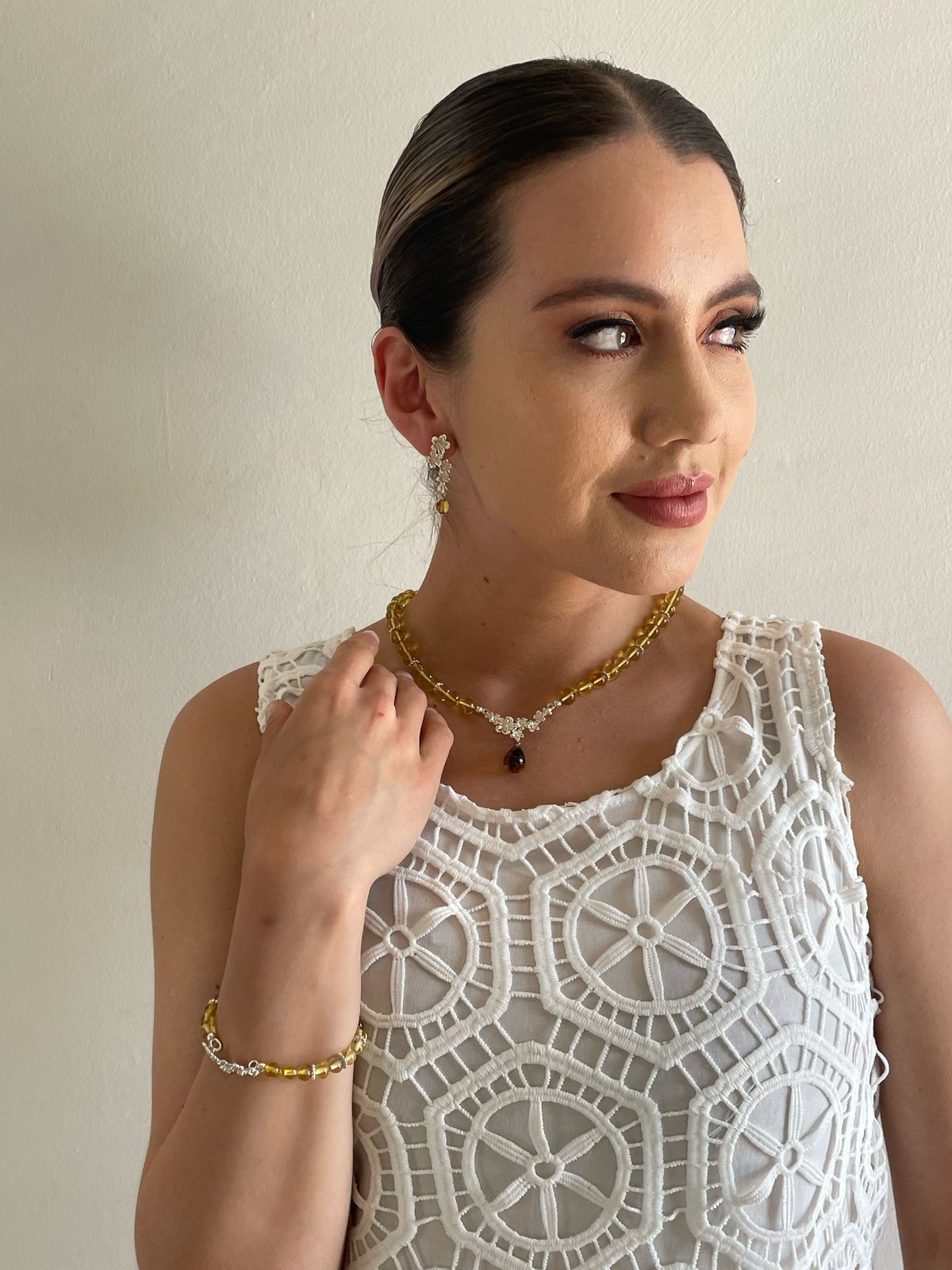 Collar eslabón cerezo