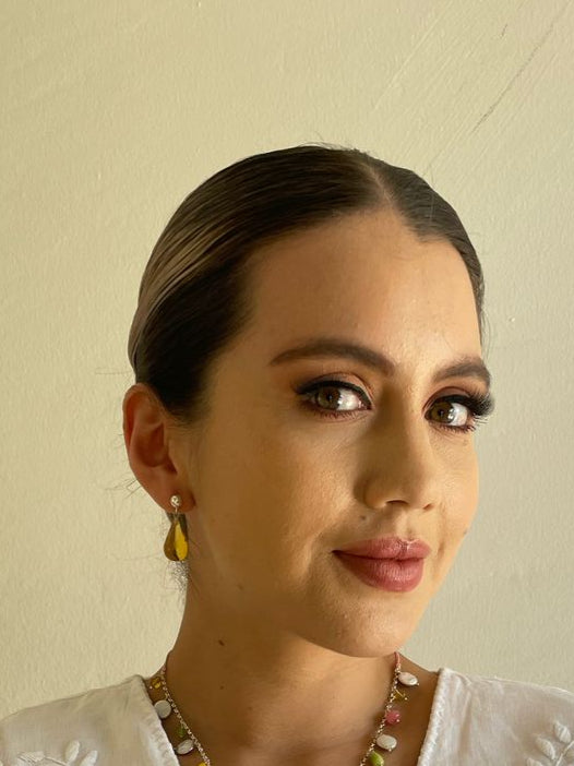 Arete Bolita Gota Ambar