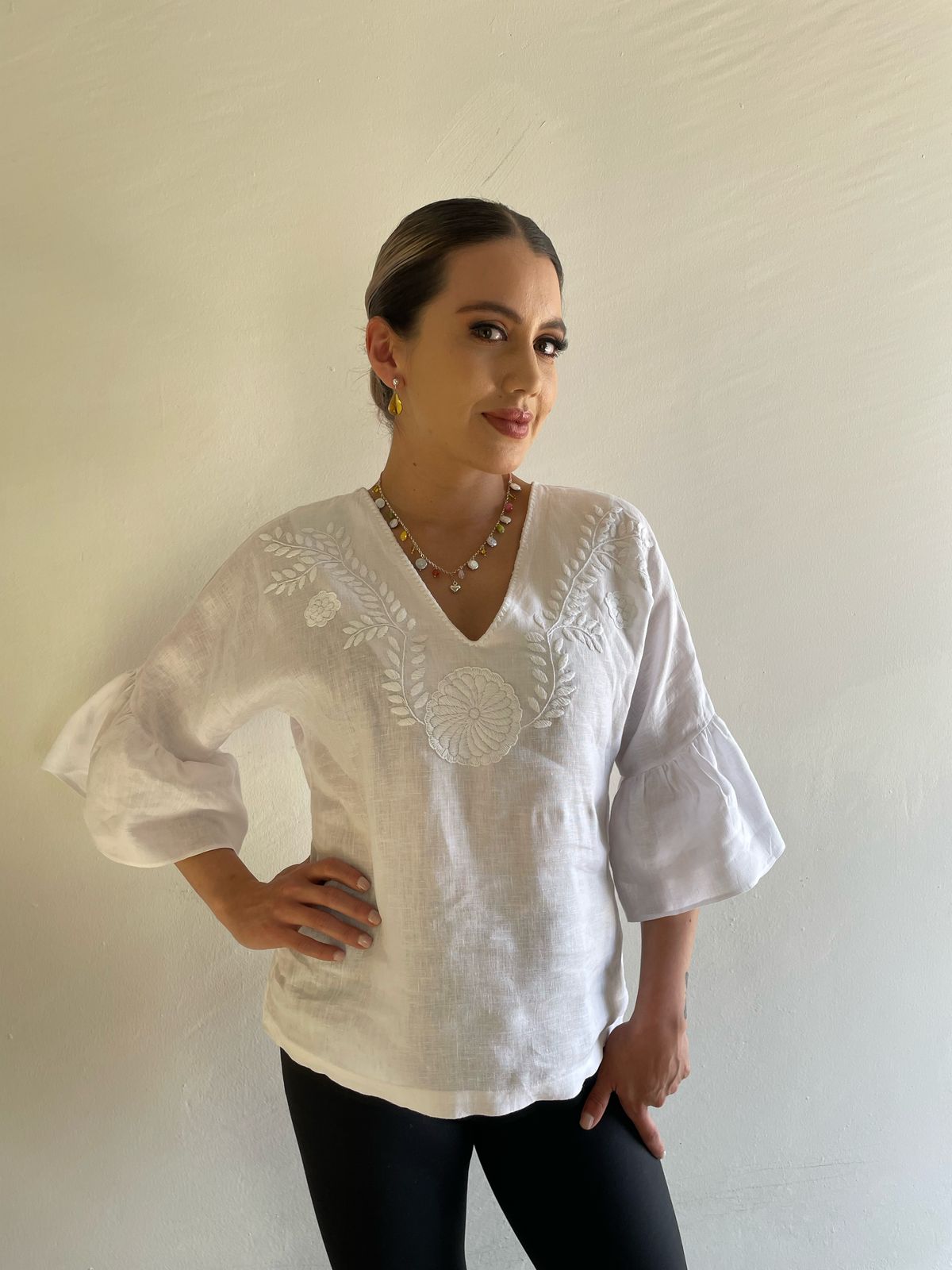 Arete Bolita Gota Ambar