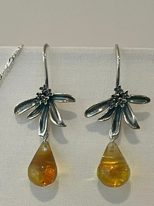 Arete Gloria Gota Ámbar