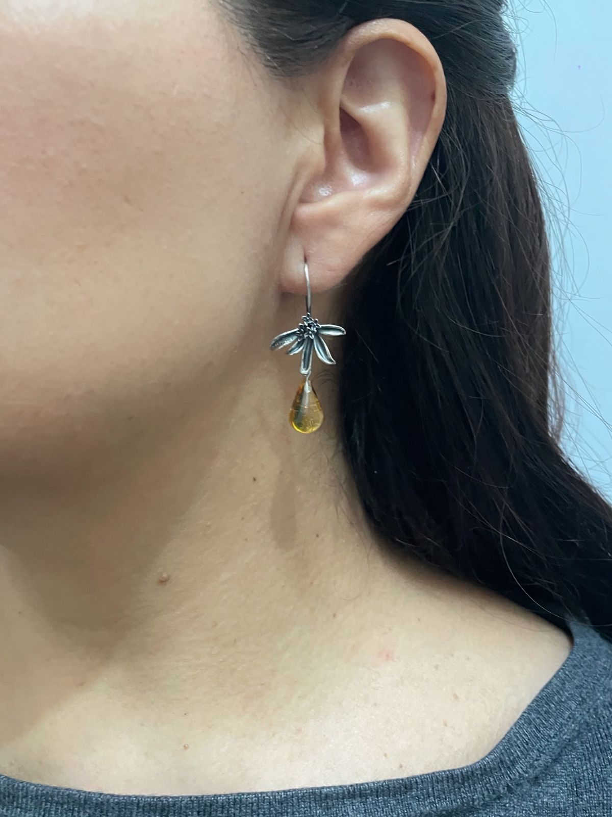 Arete Gloria Gota Ámbar