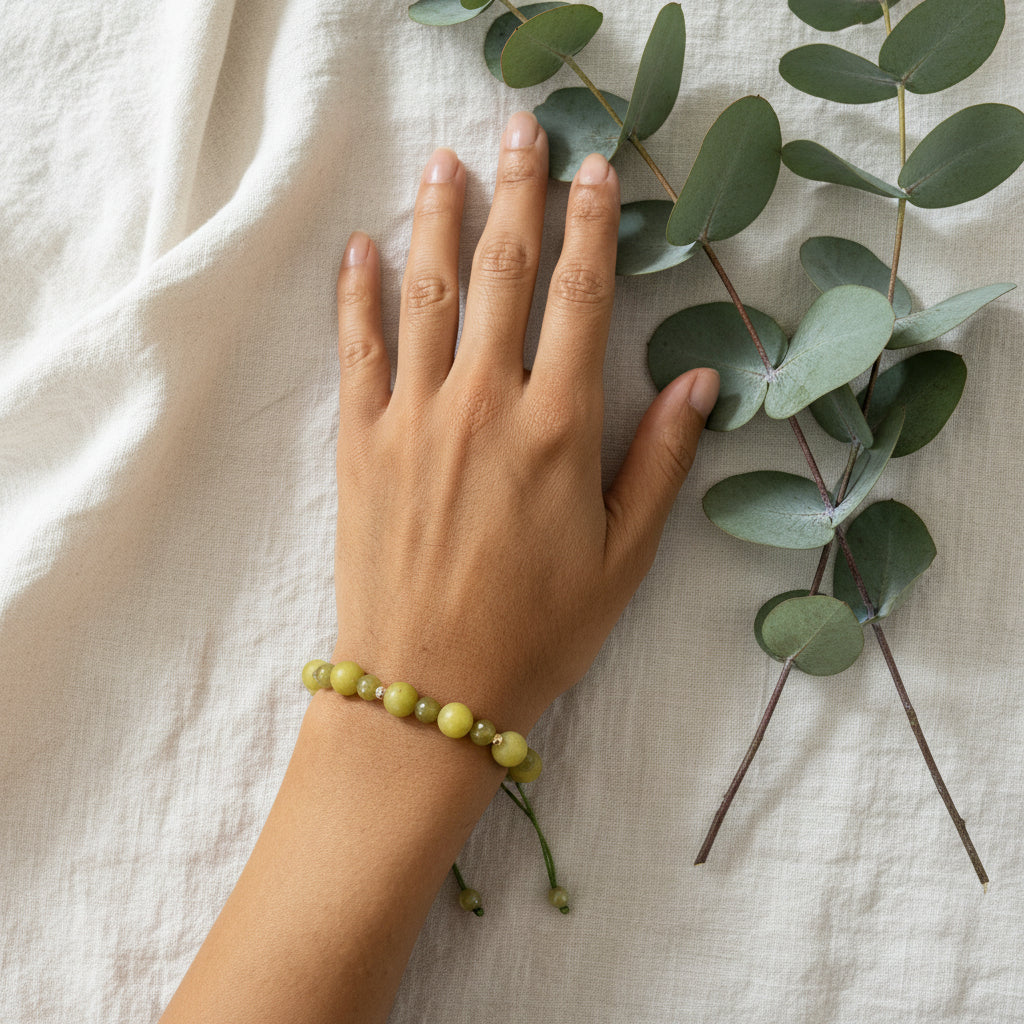 Pulsera Piedra Jade Limón
