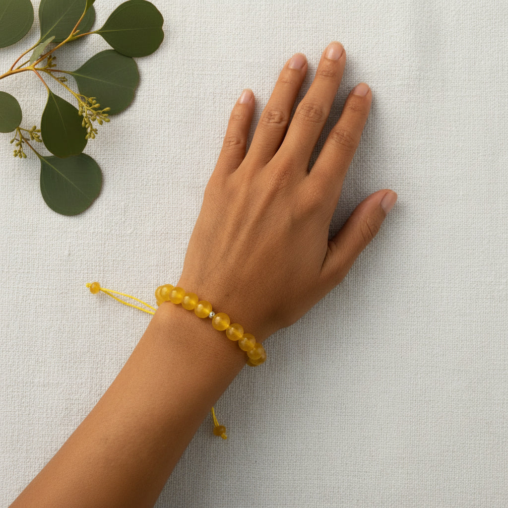 Pulsera Piedra Ágata Amarilla