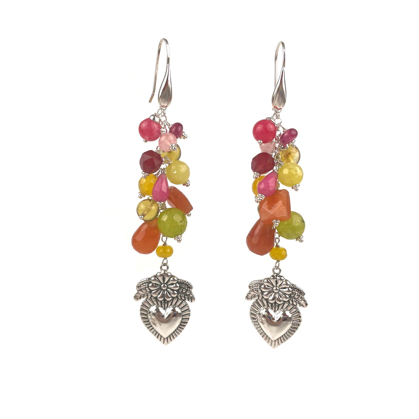 Arete Lagrima racimo corazón