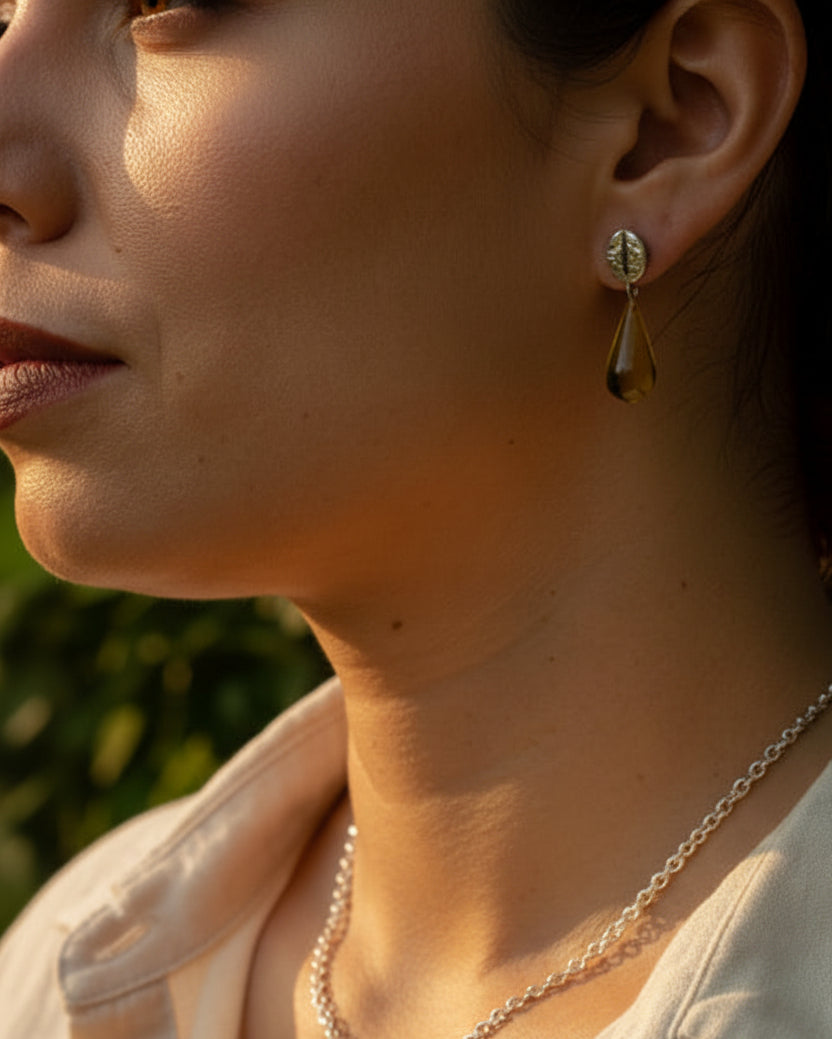 Aretes Café Chico Gota XL
