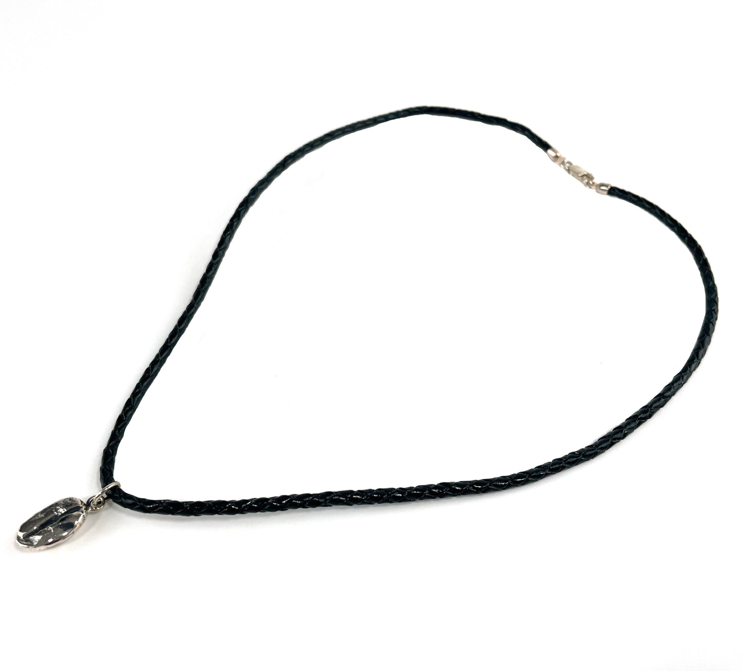 Collar Cuero Trenzado Café