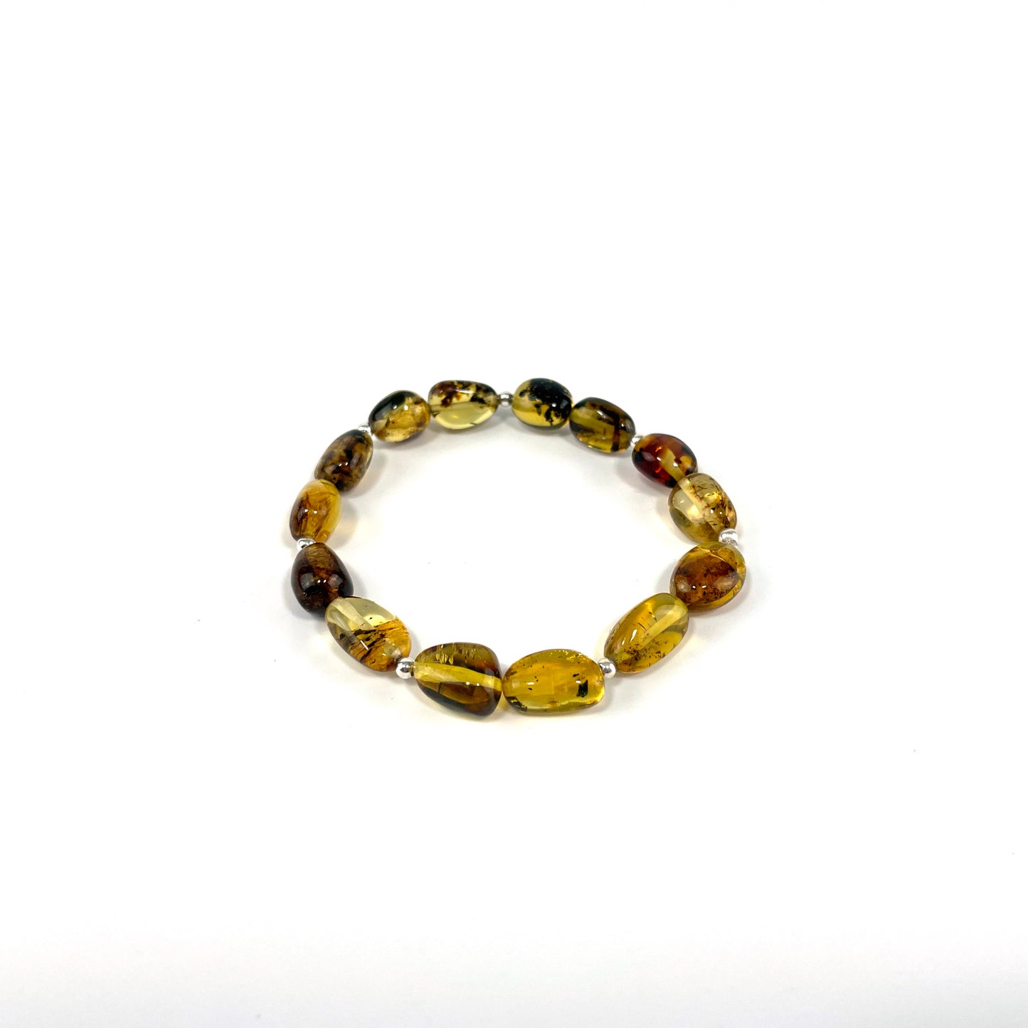 PULSERA ELASTICA NATURAL AMBAR