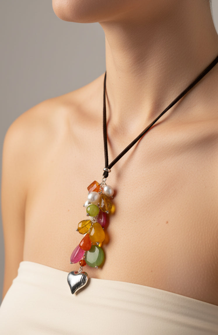 CANDY HEART TIE NECKLACE