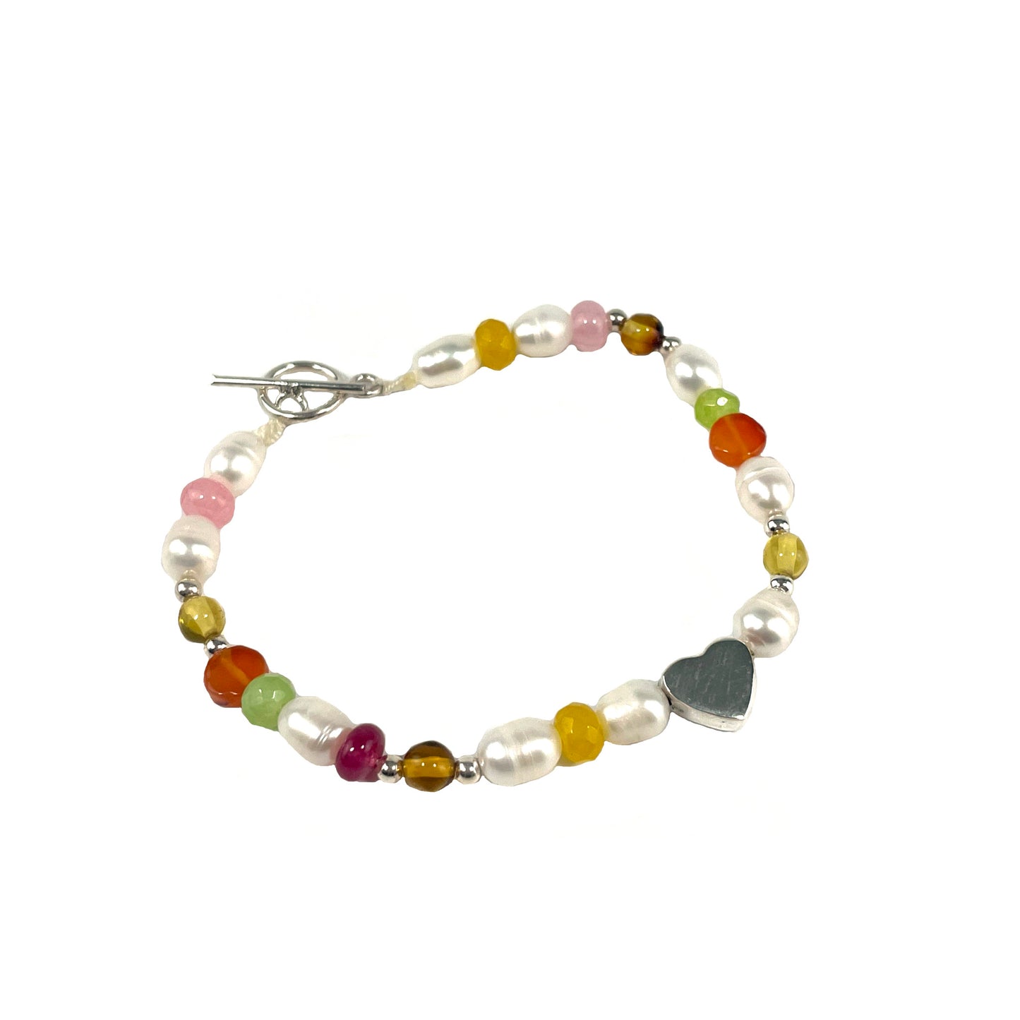 PULSERA CORAZON PLANO BROCHE