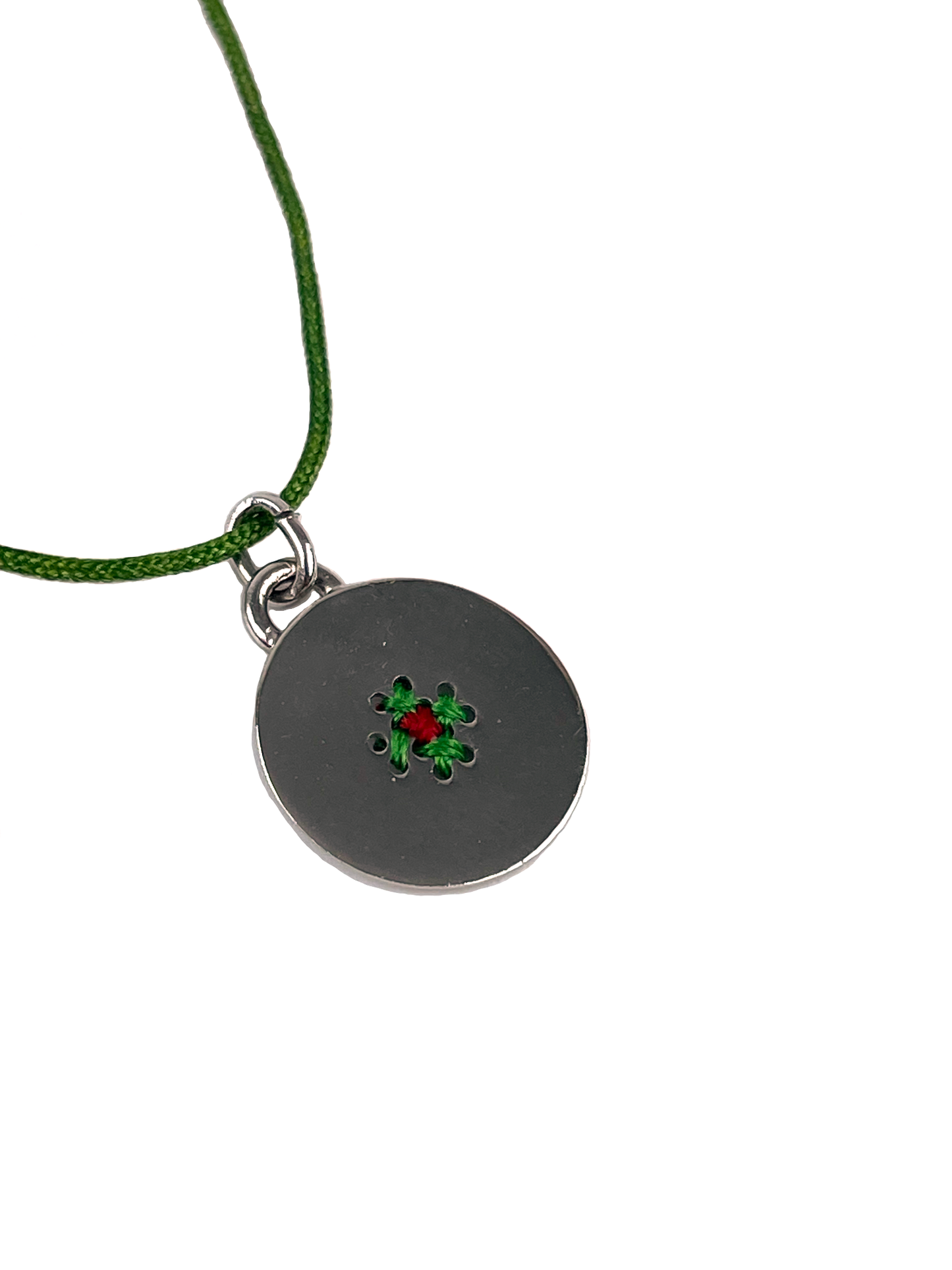 Collar verde circulo