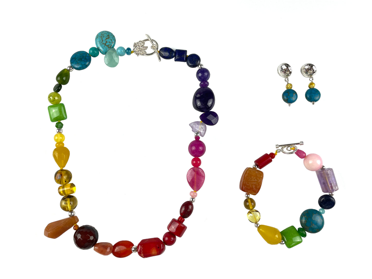 Collar arcoiris broche