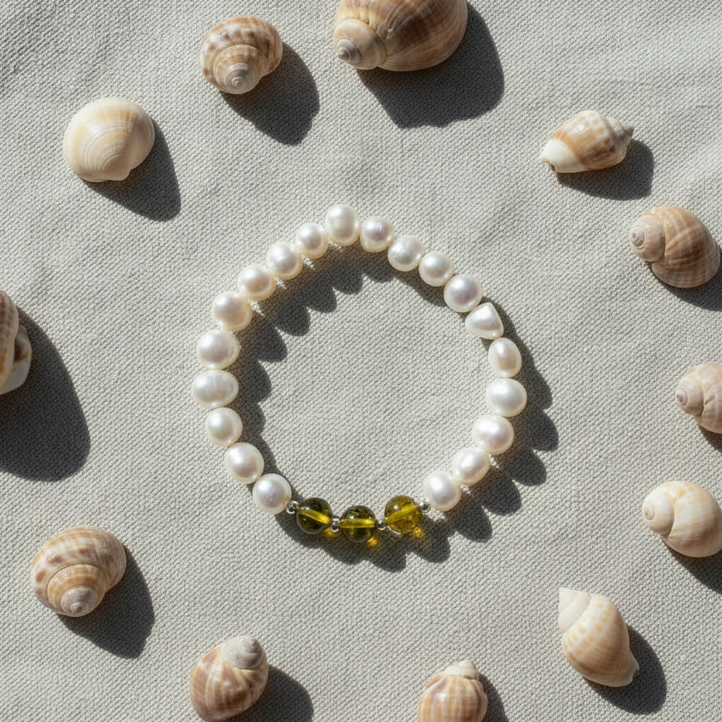 Pulsera Gd Bolita 3 Ámbar