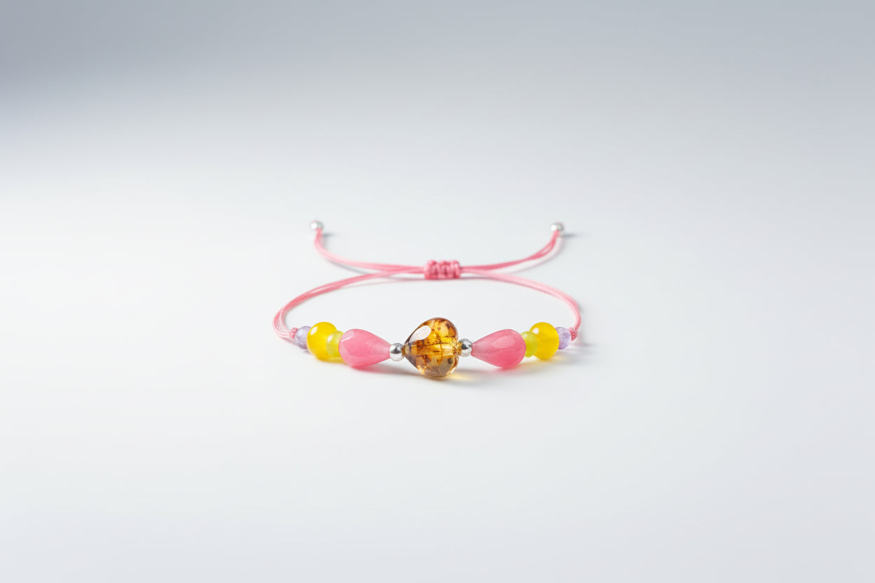 Pulsera Corazon pastel