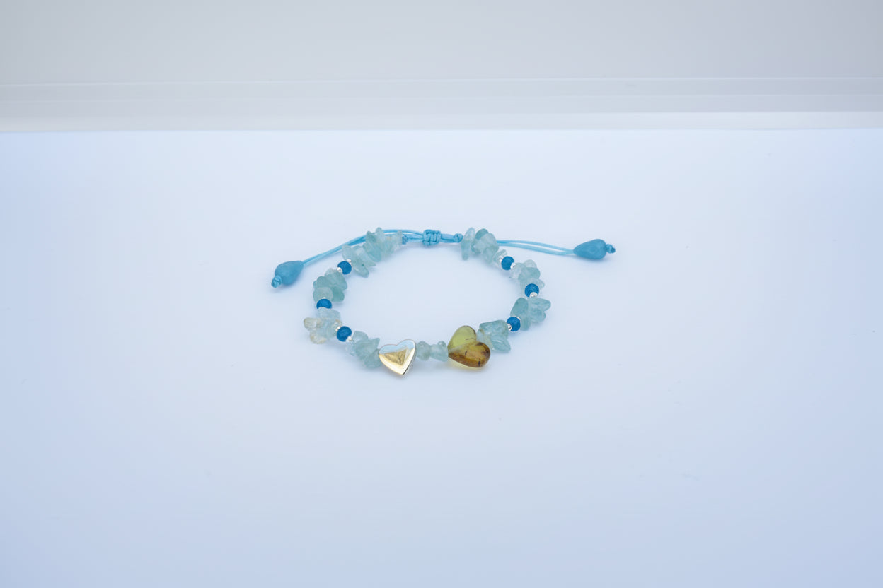 Pulsera doble corazón