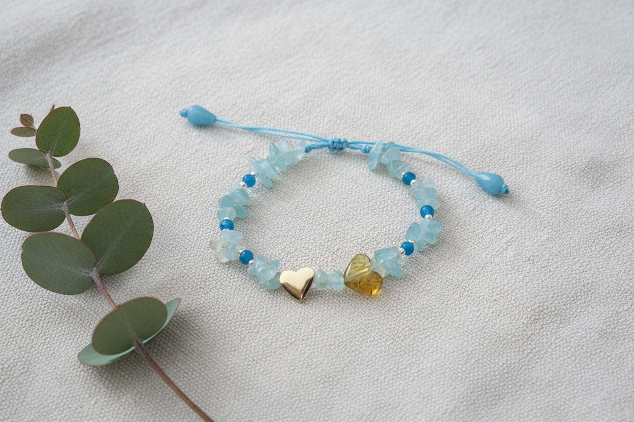Pulsera doble corazón