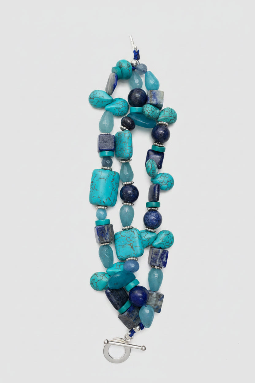 PULSERA TRIPLE TURQUEZA