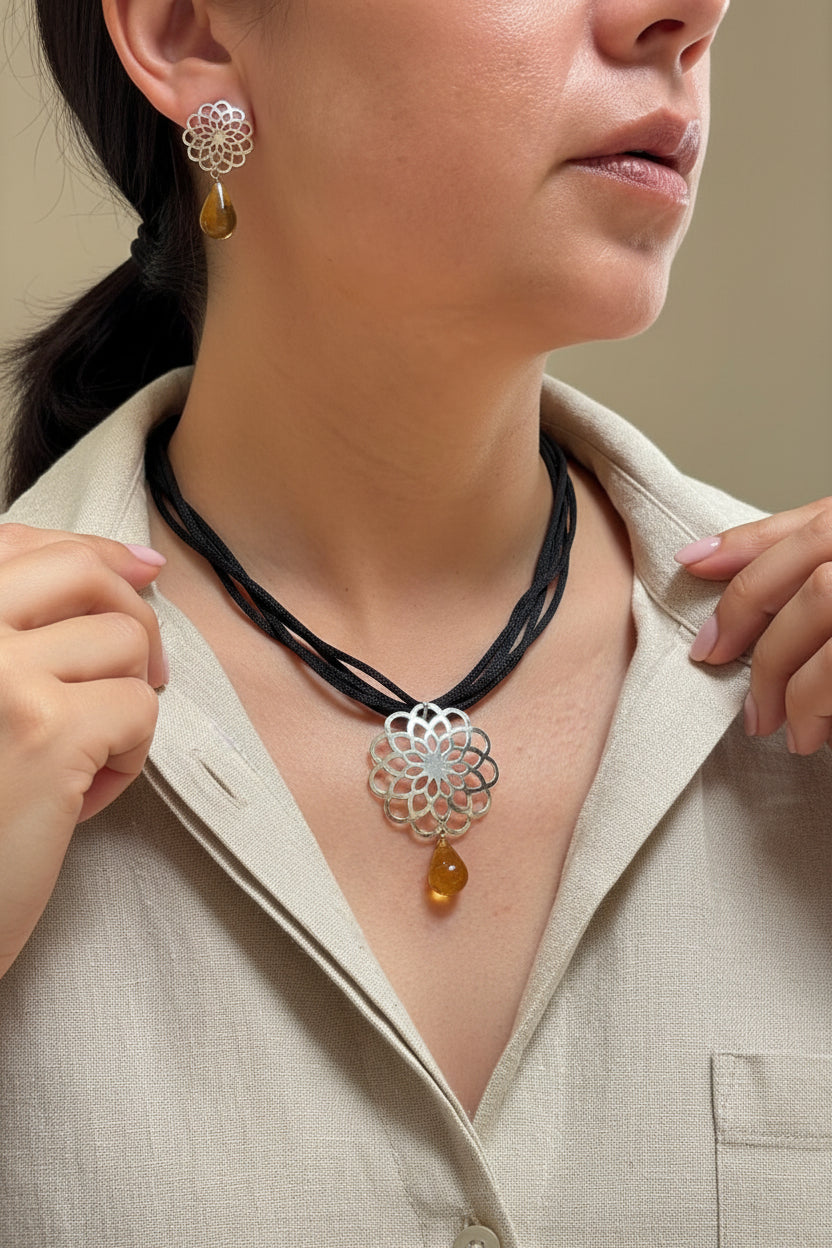 AMBER CHRYSANTHEMUM SET