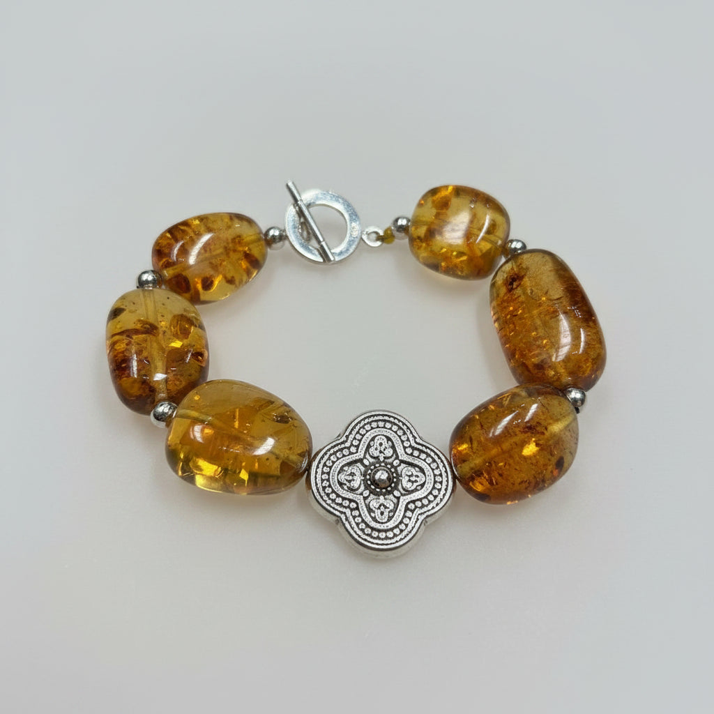 PULSERA TREBOL BROCHE