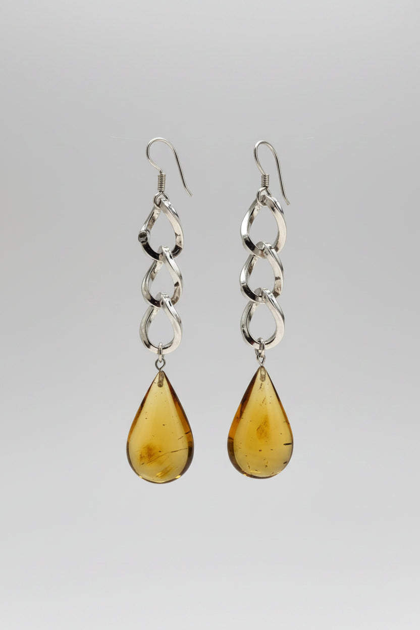 ARETE CADENA XL ALMENDRA