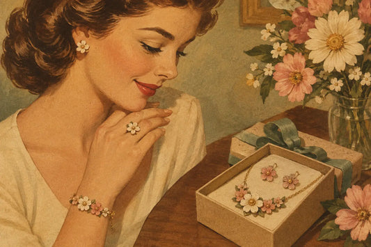 Joyería con flores artesanales para regalar