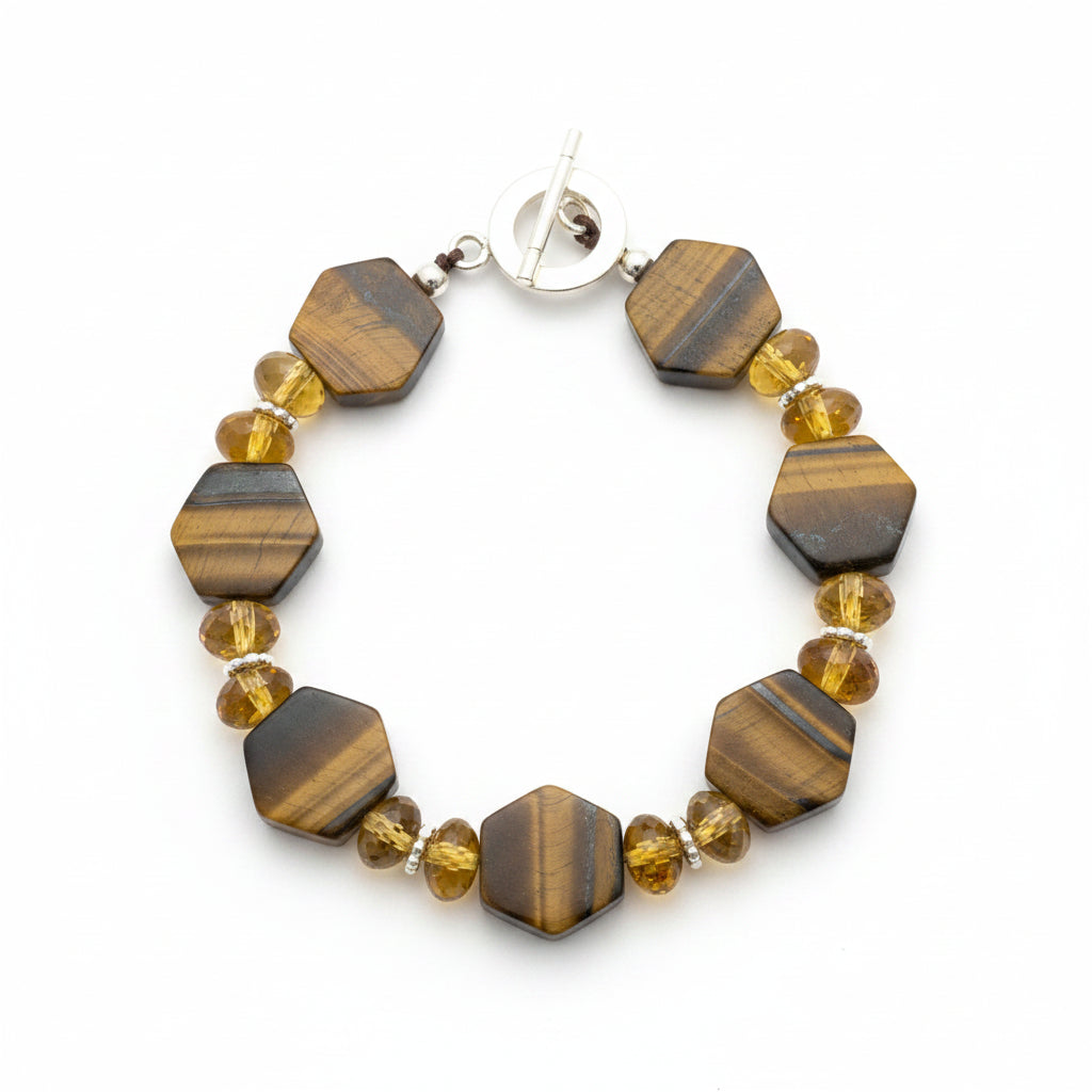 pulsera ojo de tigre broche