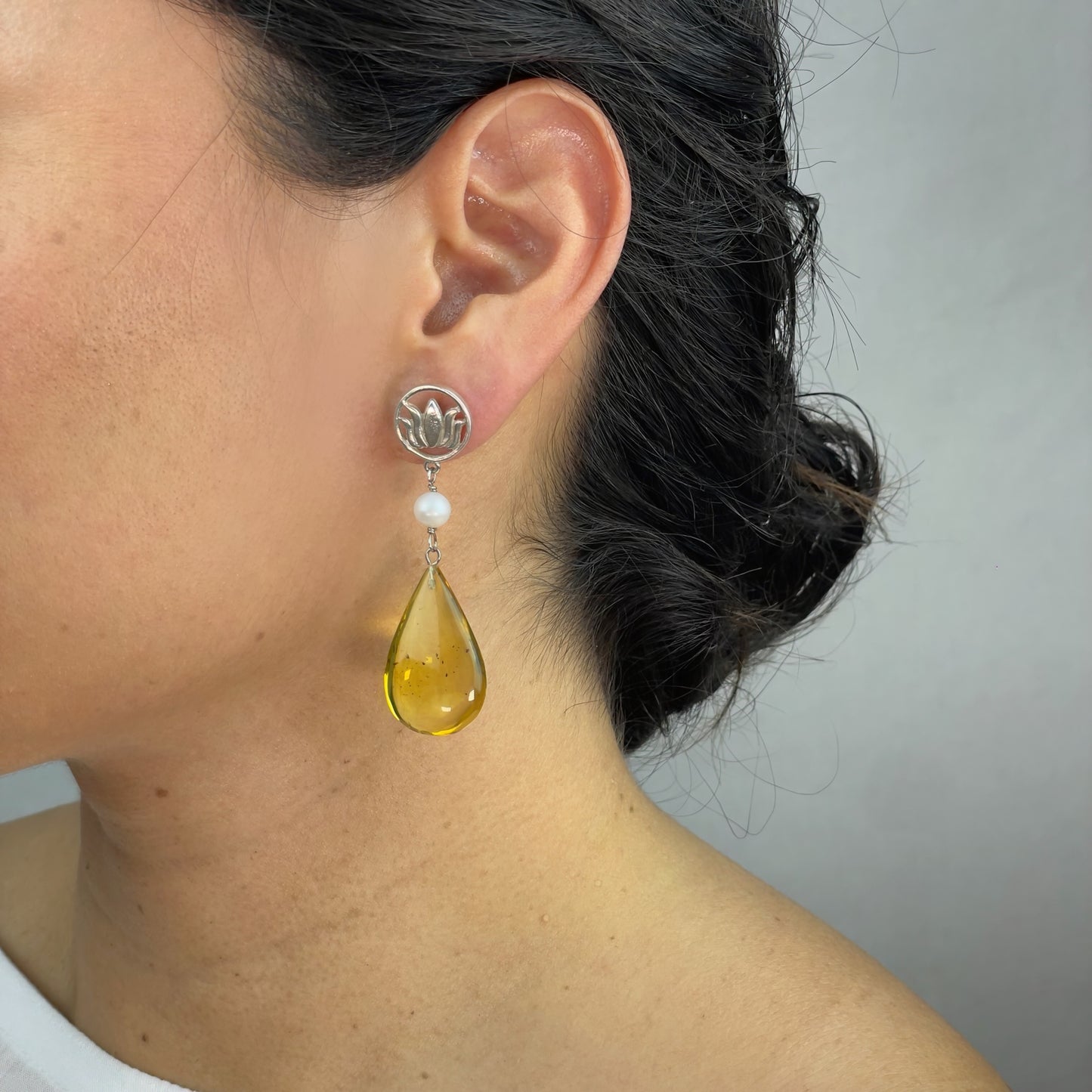 ARETE LOTTO ALMENDRA PERLA