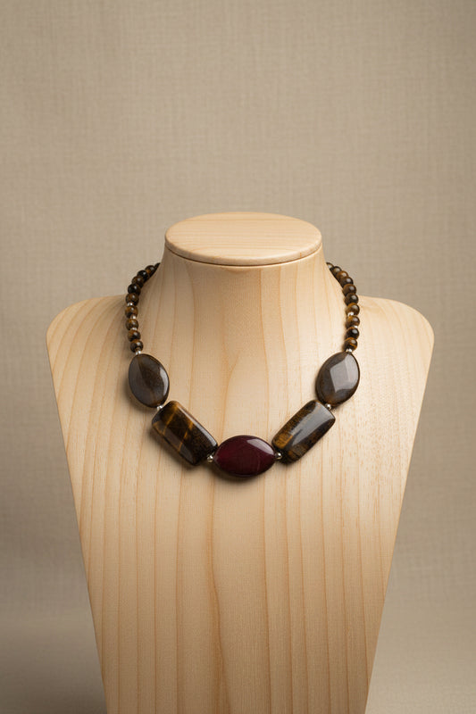 COLLAR OJO DE TIGRE-AGATA