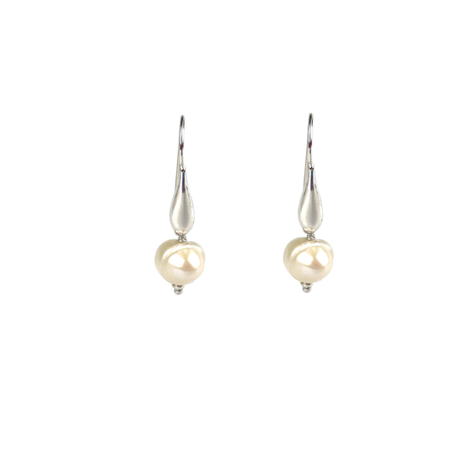 Aretes Lagrima Perla Mediana