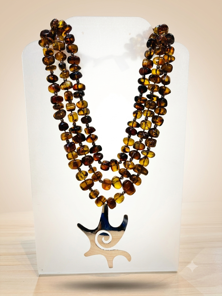 COLLAR SOL TRIPLE AMBAR