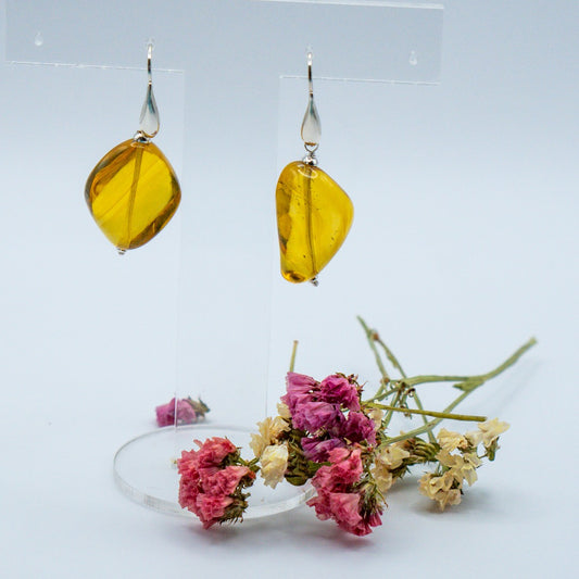 Arete Lagrima Xl Ambar