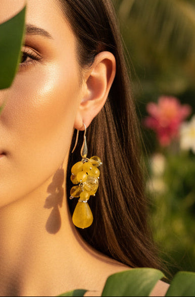 Arete Racimo Amarillo