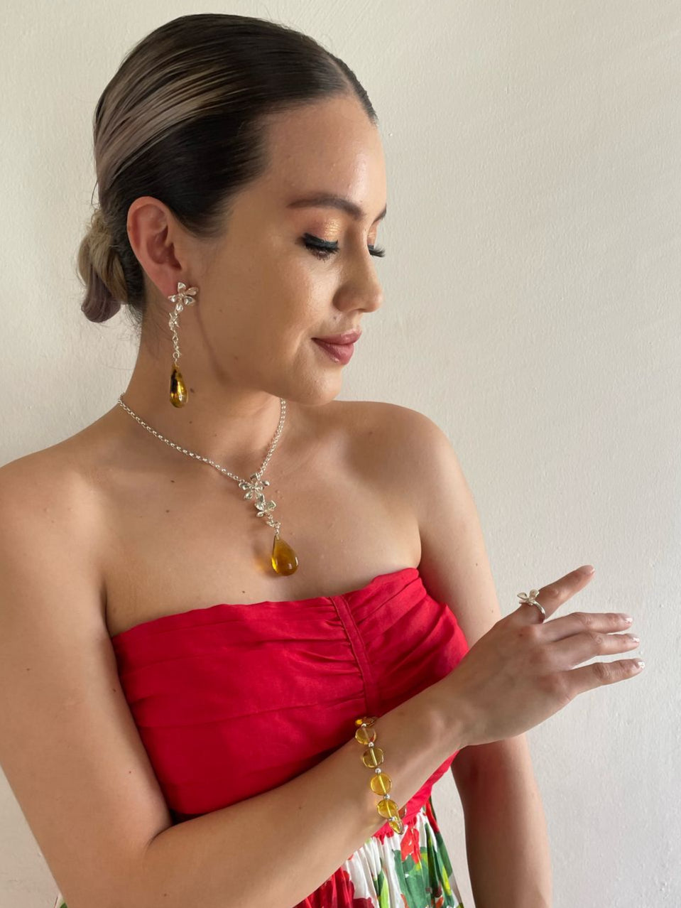 Anillo flor plata