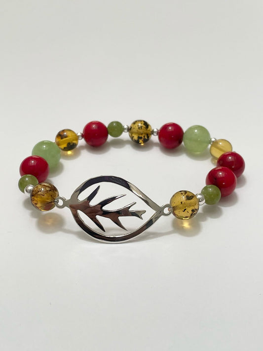 Pulsera Elástica Cuatro Tierras Hoja