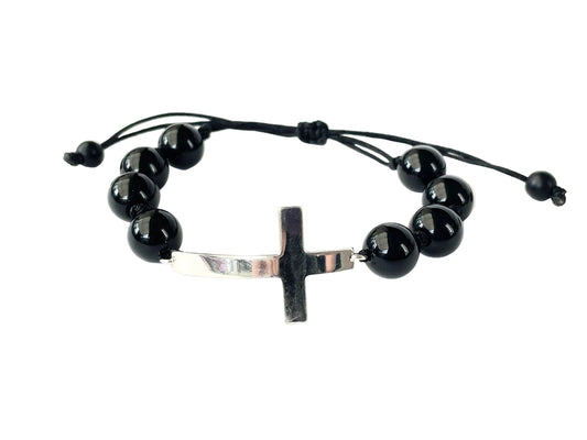 Pulsera Cruz Ónix