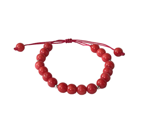 Pulsera Piedra Ágata Coral