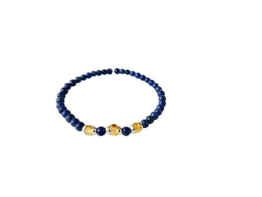 Pulsera Lapislázuli ámbar