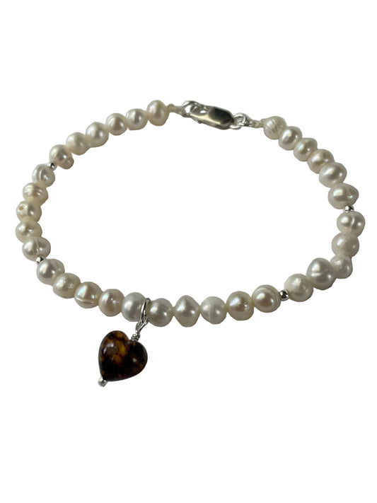 Pulsera Perlita Corazon