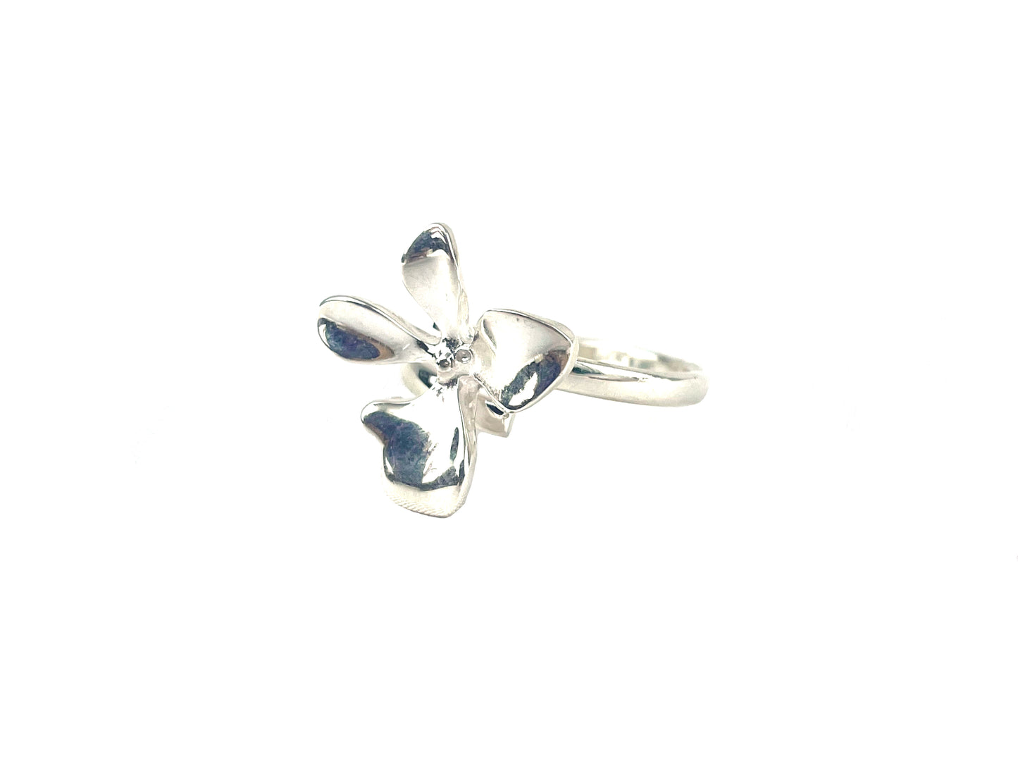 Anillo flor plata