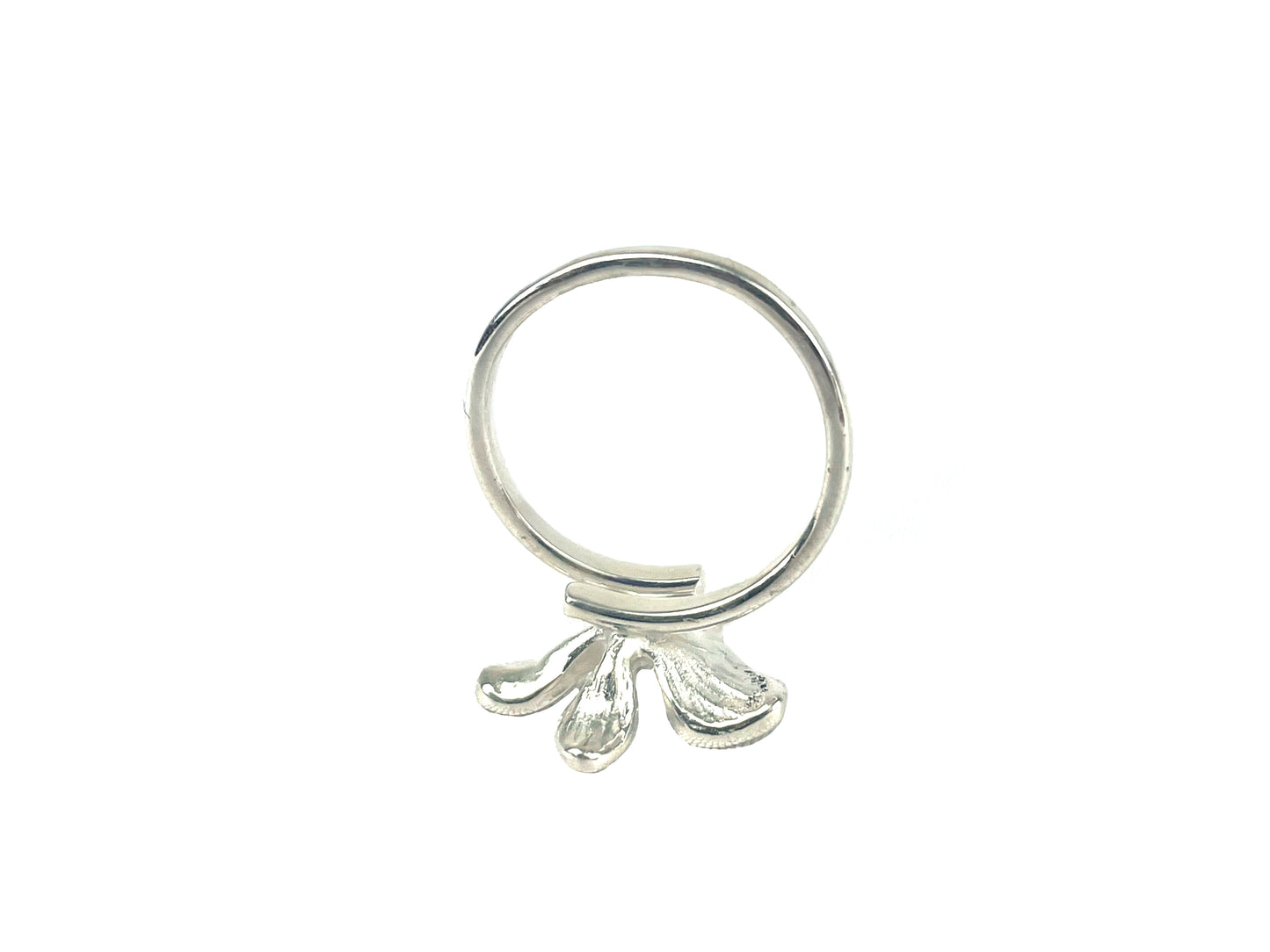 Anillo flor plata